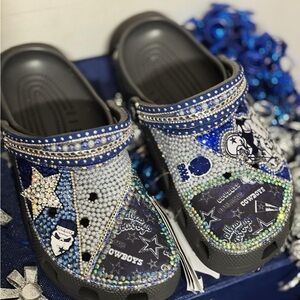 Women’s Size 9 Cowboys custom Crocs